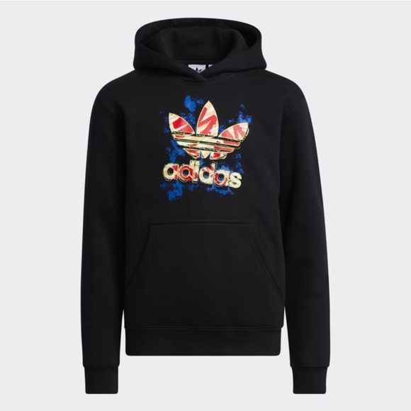 adidas Other - Adidas Black Trefoil Hoodie Size Large